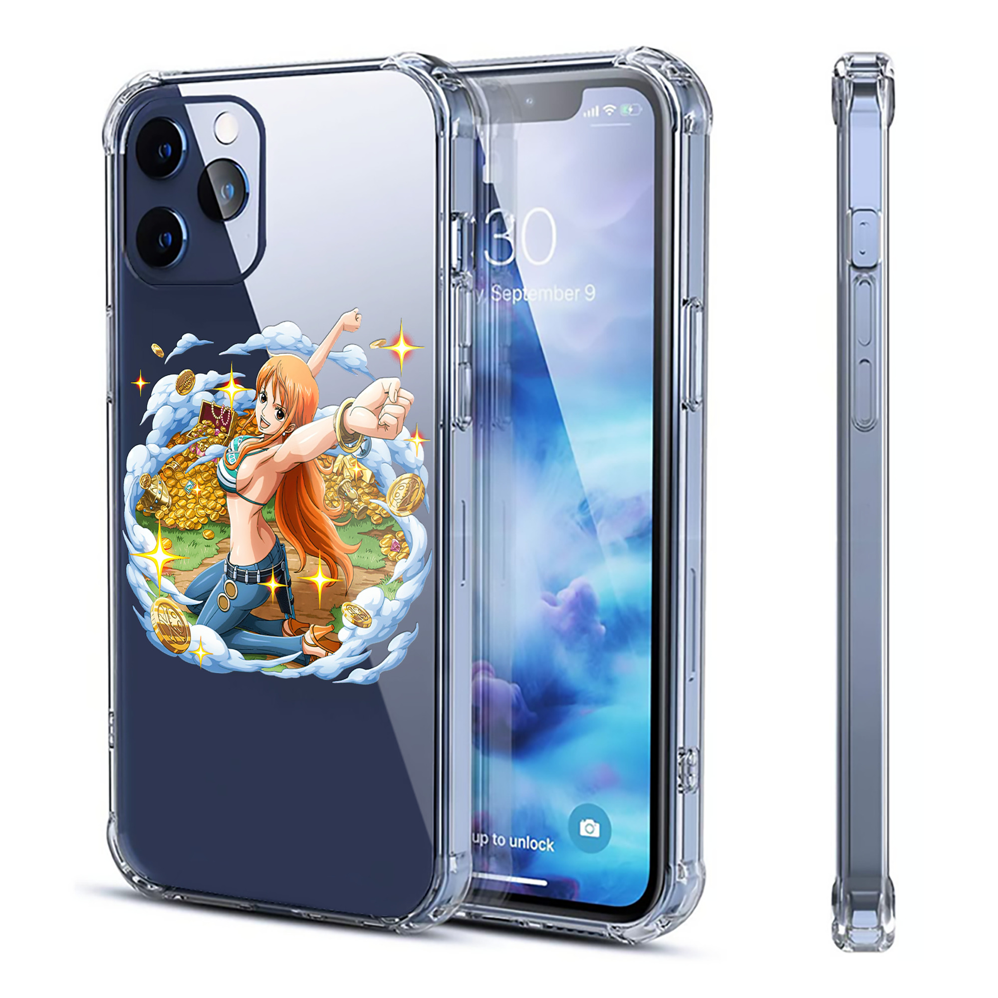 （画像用） ワンピース ナミ ONE PIECE Nami 【iPhone 12シリーズ対応】透明スマホケース（クリアソフトケース）